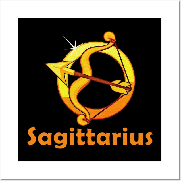 Sagittarius zodiac sign Wall Art by tonkashirts